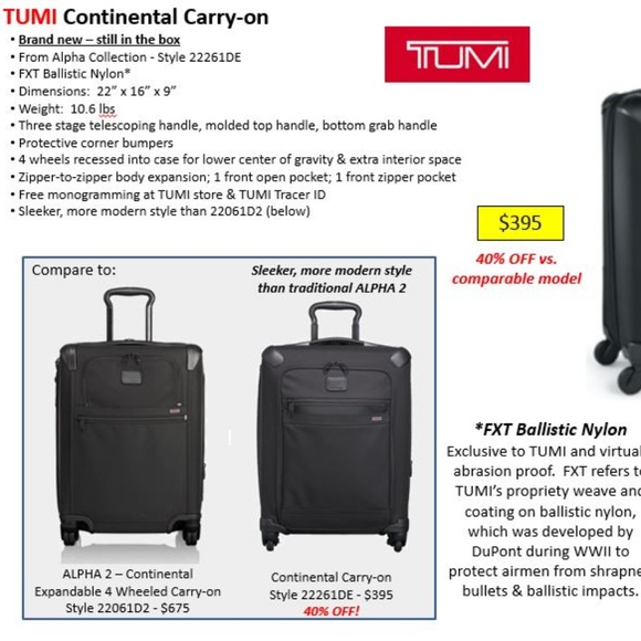 tumi merge continental carry on